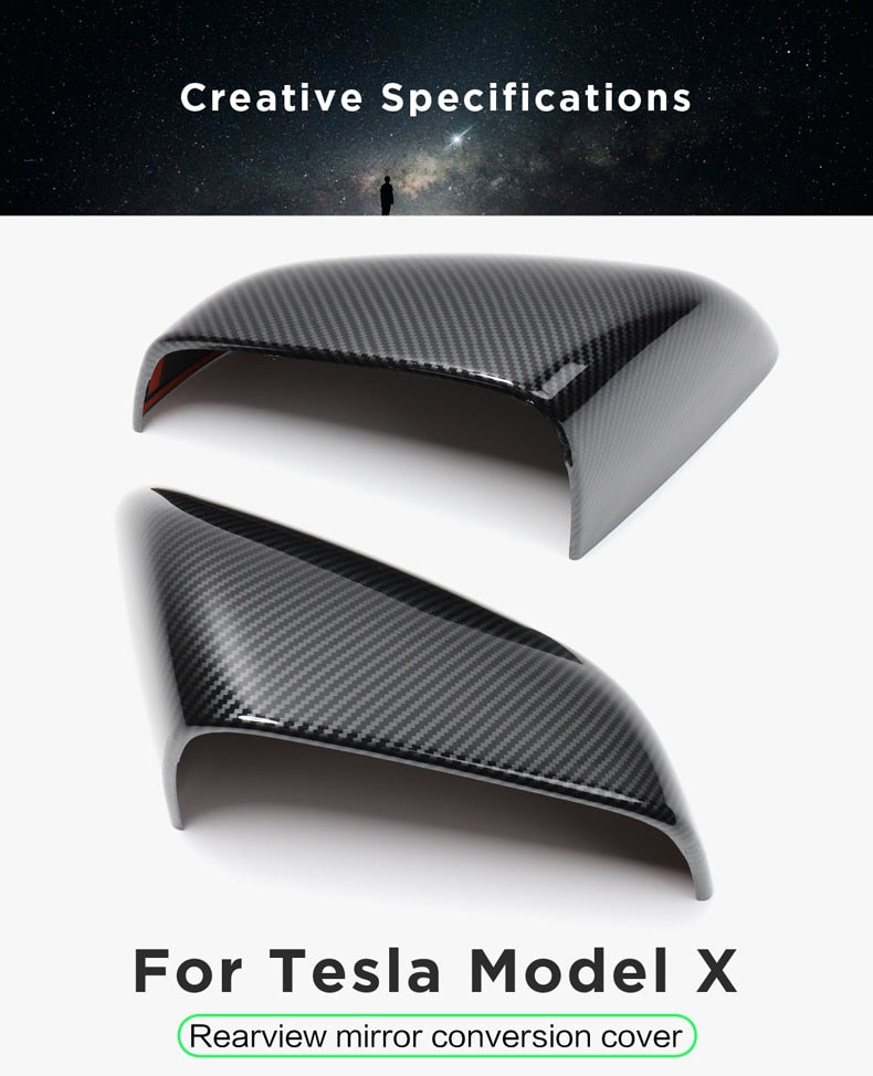 Carbon Fiber Side Mirror Cover for Tesla Model X
